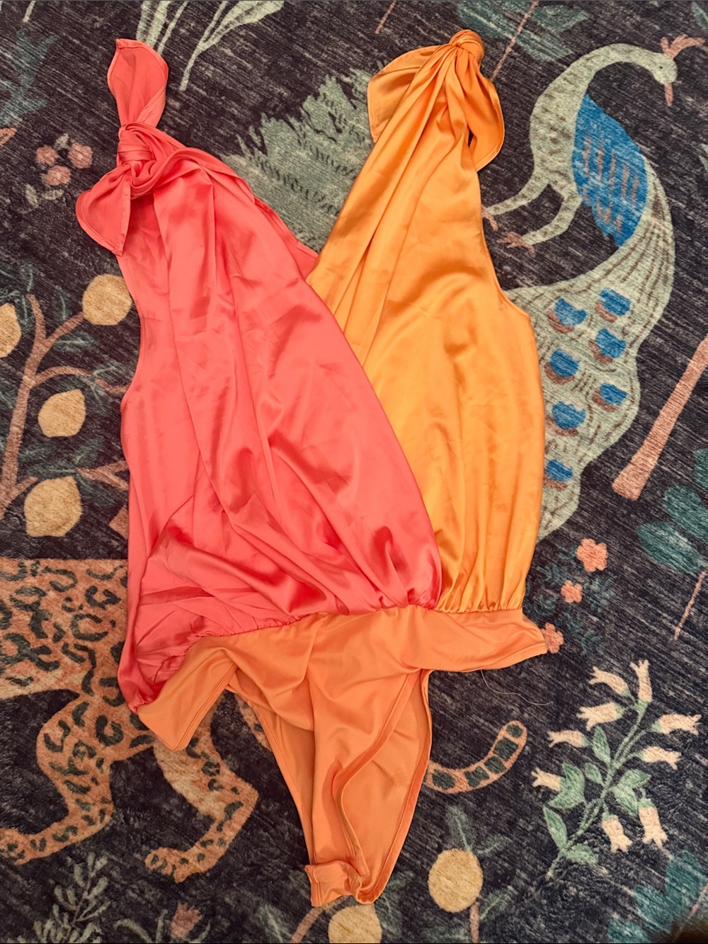 Pink Lily Coral and Orange Kids One-Piece Bodysuit